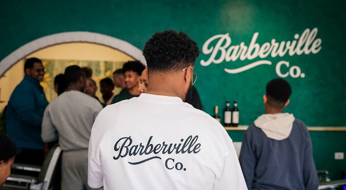 Barberville Co. barbershop interior