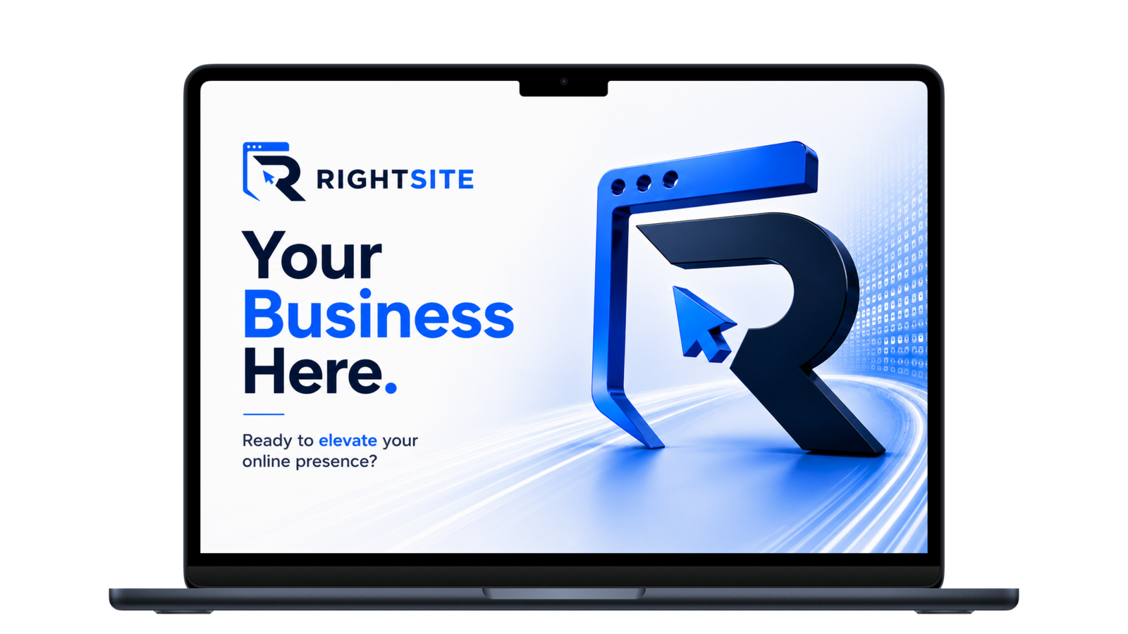 RightSite website shown on a laptop